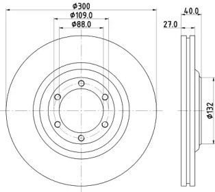 HELLA PAGID 8dd355125231 -  Тормозной диск